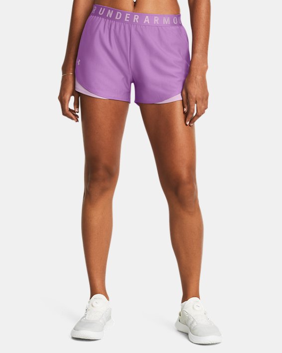 Women's UA Play Up 3.0 Shorts, Purple, pdpMainDesktop image number 0